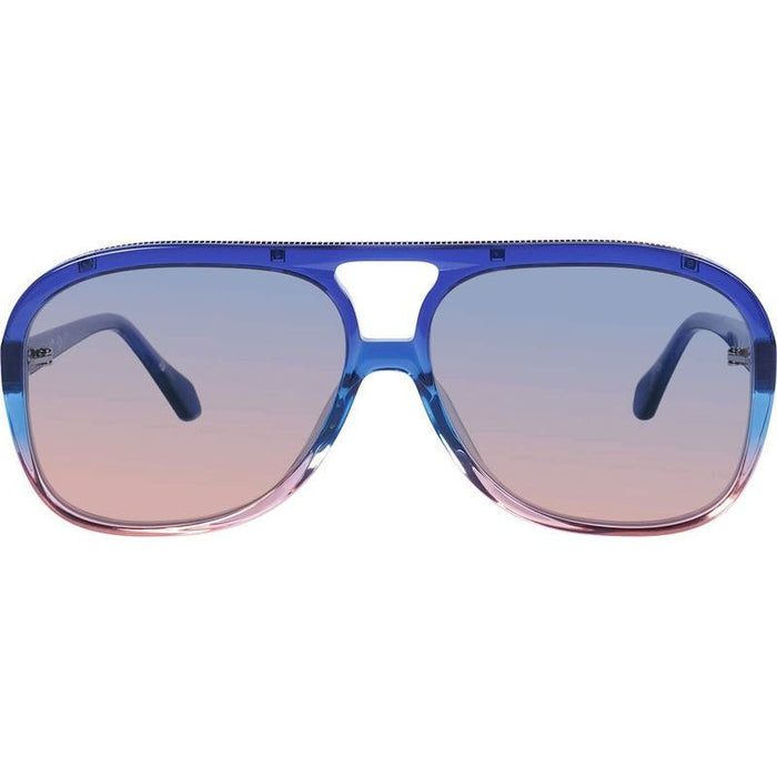 Bang Bang, Blue Fade to Rose with Gold Metal/Blue Rose Gradient Lenses