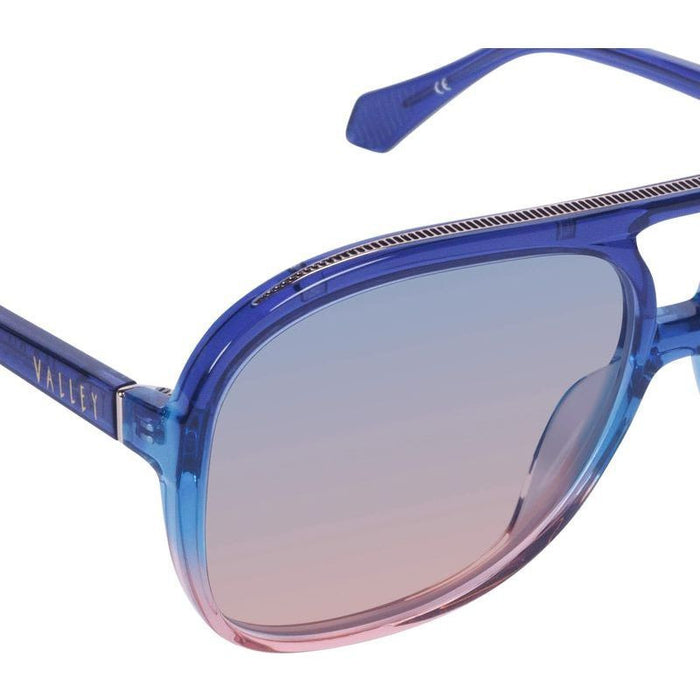 Bang Bang, Blue Fade to Rose with Gold Metal/Blue Rose Gradient Lenses