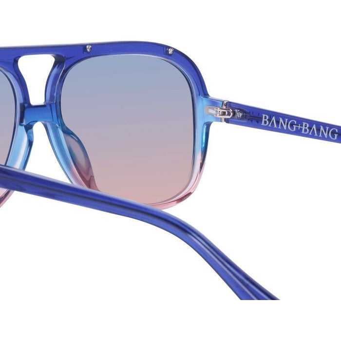 Bang Bang, Blue Fade to Rose with Gold Metal/Blue Rose Gradient Lenses