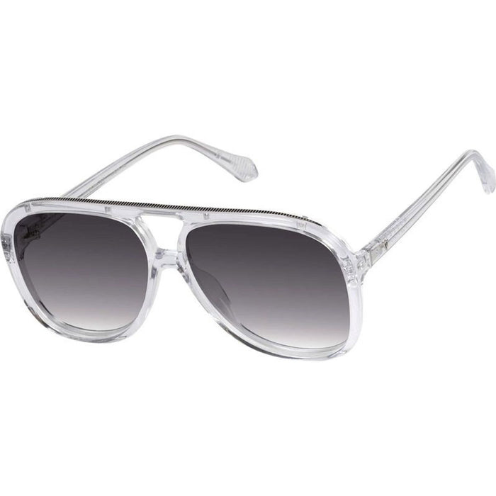 Bang, Crystal with Silver Metal Trim/Black Gradient Lenses