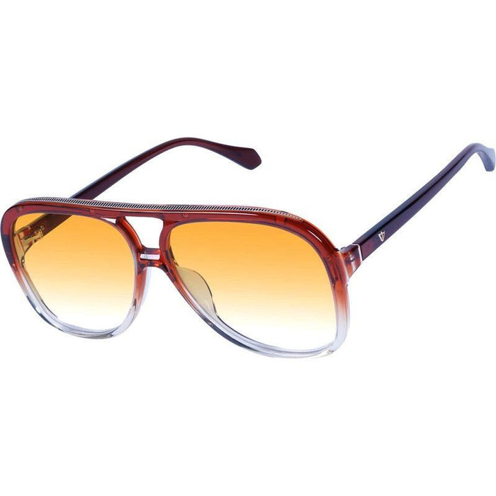 Bang, Burnt Orange Fade to Crystal with Gold Metal Trim/Orange Gradient Lenses