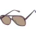 Bang, Transparent Mocha with Rose Gold Metal Trim/Light Brown Lenses