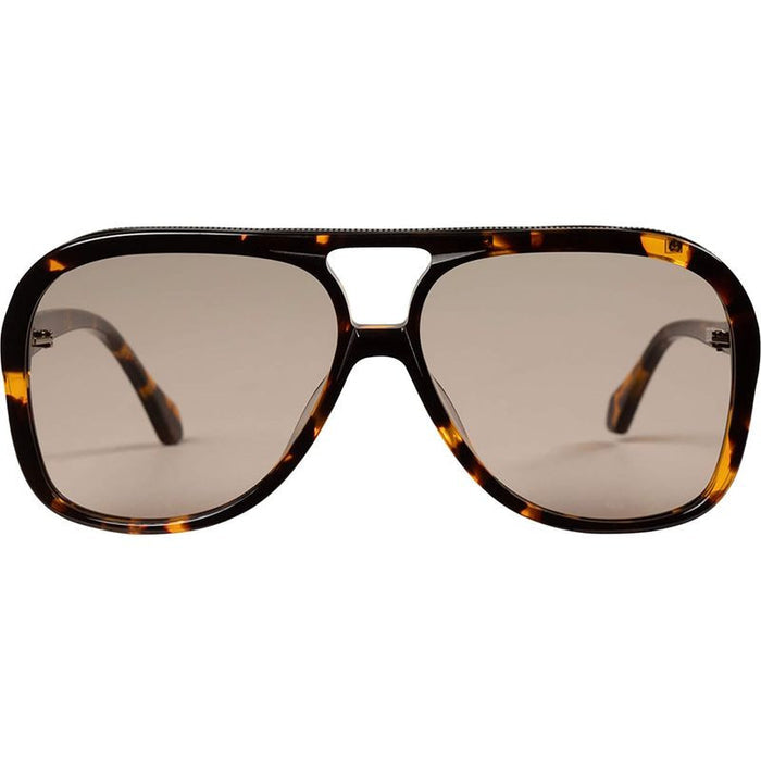 Bang, Dark Tortoise with Matte Black Metal Trim/Light Brown Lenses