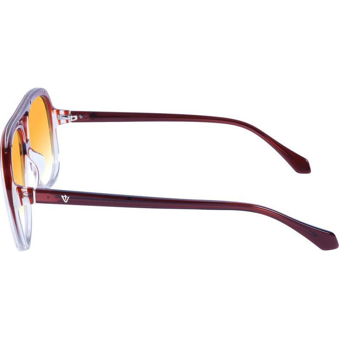 Bang, Burnt Orange Fade to Crystal with Gold Metal Trim/Orange Gradient Lenses