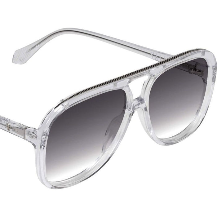 Bang, Crystal with Silver Metal Trim/Black Gradient Lenses