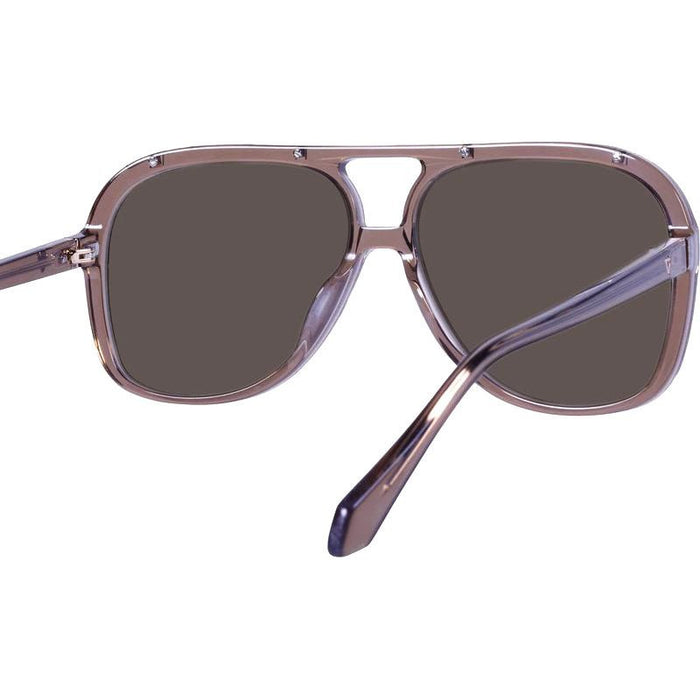 Bang, Transparent Mocha with Rose Gold Metal Trim/Brown Lenses