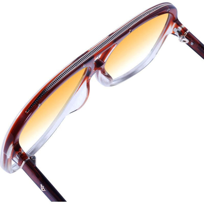 Bang, Burnt Orange Fade to Crystal with Gold Metal Trim/Orange Gradient Lenses