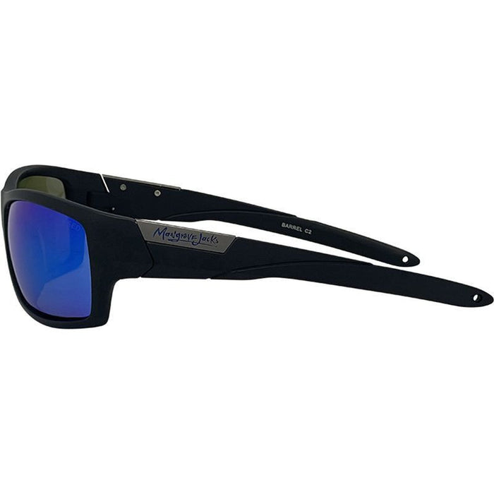 Barrel, Matte Black/Blue Mirror Polarised Lenses