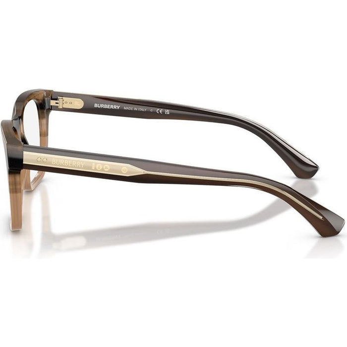 BE2445, Striped Beige/Clear Lenses 52 Eye Size
