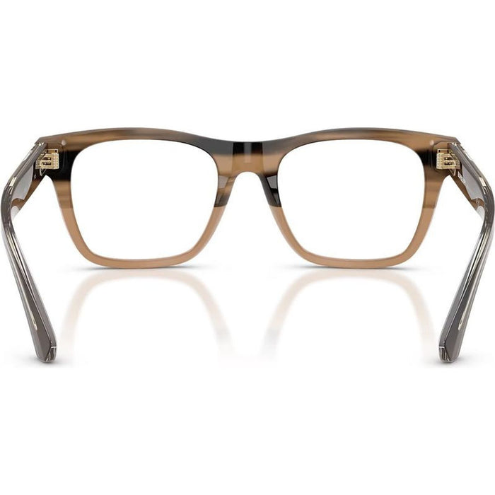 BE2445, Striped Beige/Clear Lenses 52 Eye Size