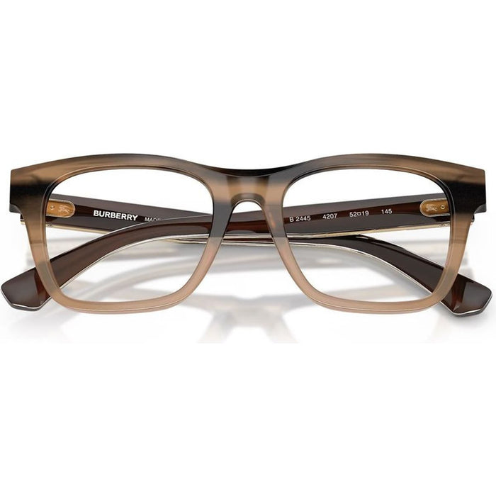 BE2445, Striped Beige/Clear Lenses 52 Eye Size