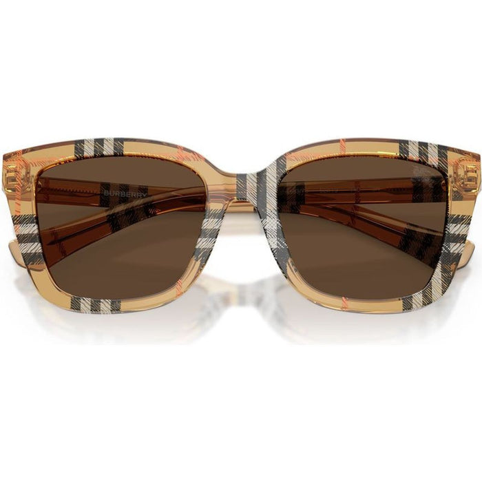 BE4487, Check Sand/Dark Brown Lenses