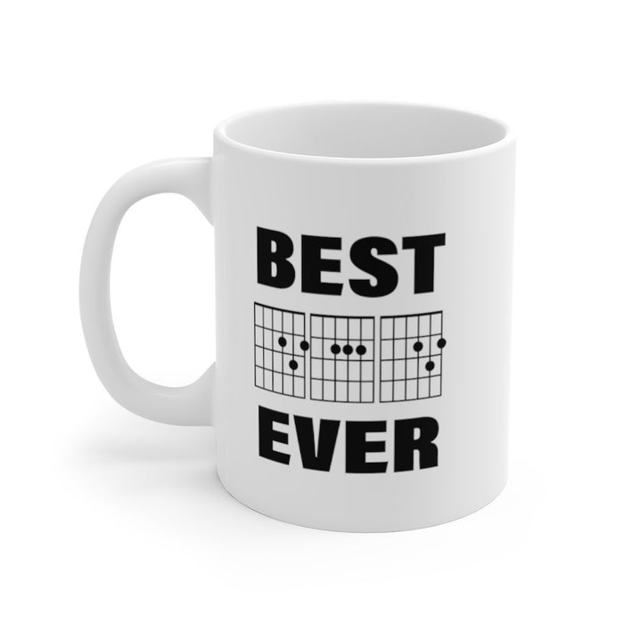 Best Dad Ever Fret Finger Positions Mug 11oz/15oz Musician Gift Male Father's Day Shipping Included