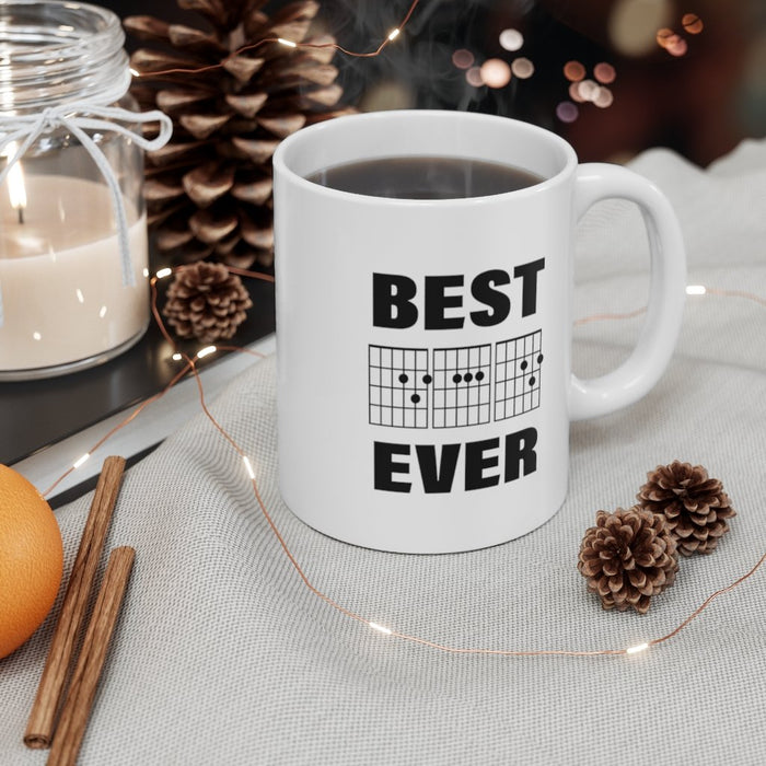 Best Dad Ever Fret Finger Positions Mug 11oz/15oz Musician Gift Male Father's Day Shipping Included