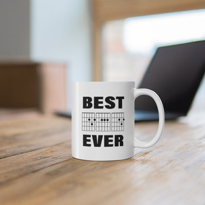 Best Dad Ever Fret Finger Positions Mug 11oz/15oz Musician Gift Male Father's Day Shipping Included