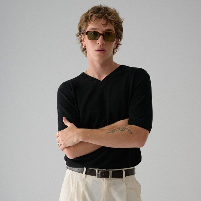 Booth, Maple Tortoiseshell/Lawn Green Lenses