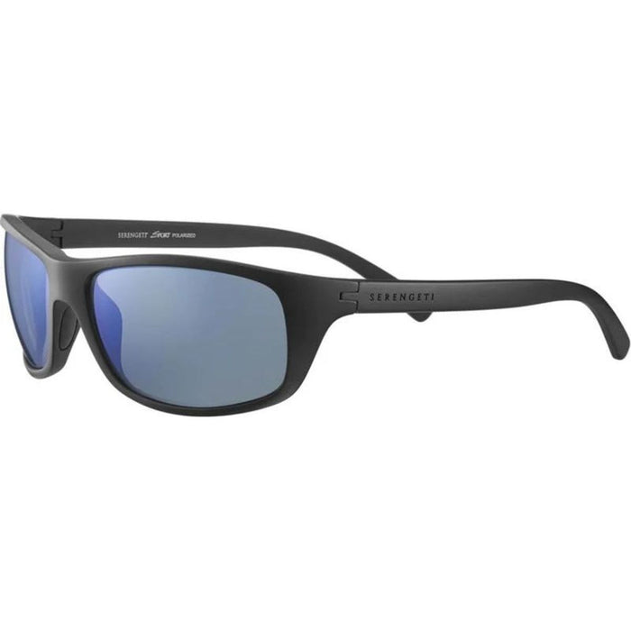 Bormio, Matte Black/555nm Blue Mirror Photochromic Polarised Glass Lenses