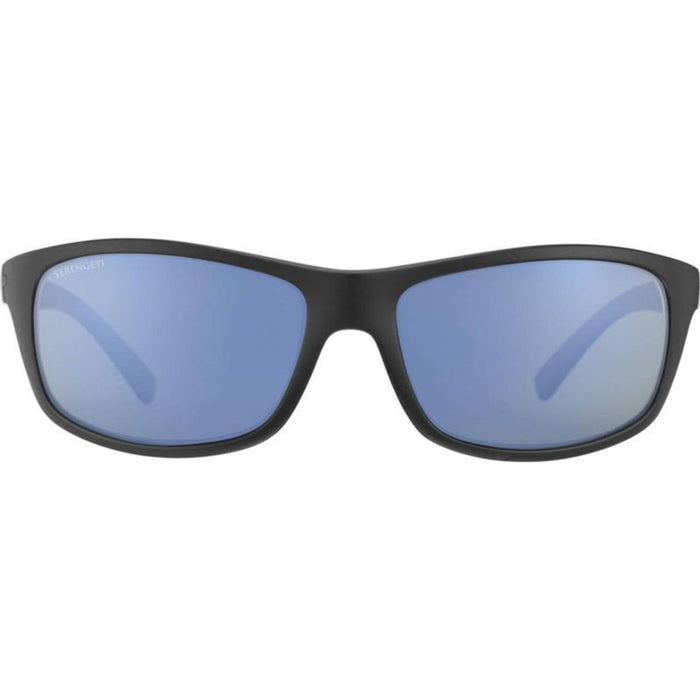 Bormio, Matte Black/555nm Blue Mirror Photochromic Polarised Glass Lenses