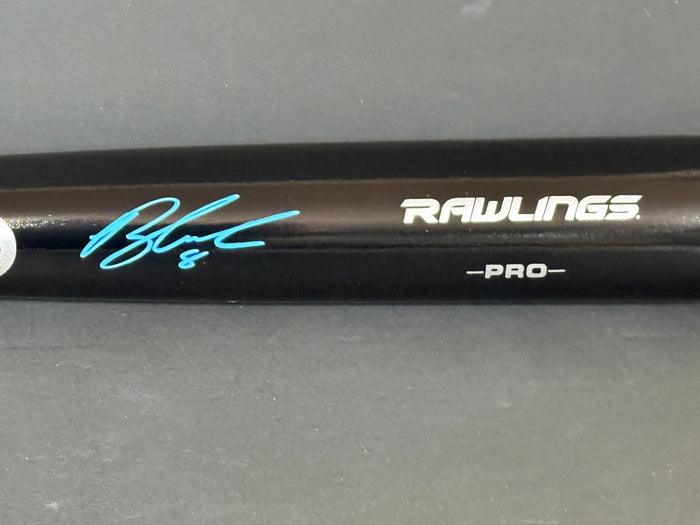 Brandon Lowe Pittsburgh Pirates Autographed Signed Black Bat BECKETT Hologram