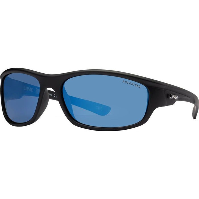 Bream, Matte Black/Blue Mirror Polarised Lenses
