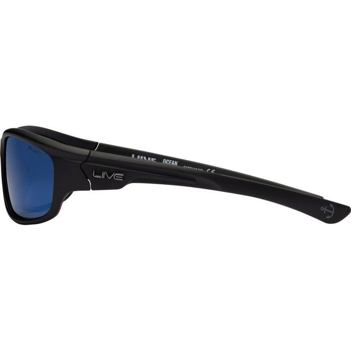 Bream, Matte Black/Blue Mirror Polarised Lenses