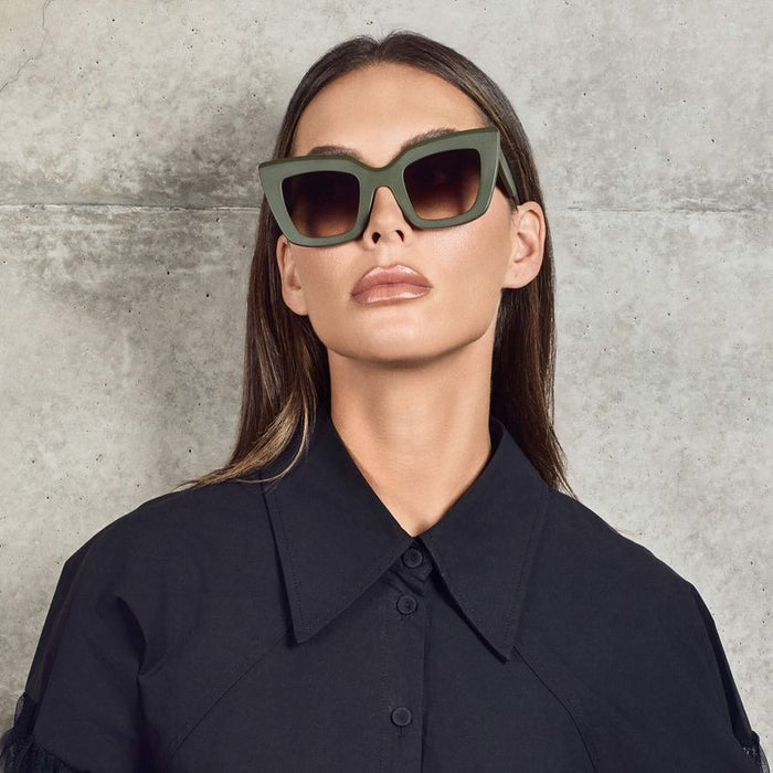 Brigada, Matte Army Green/Brown Gradient Lenses