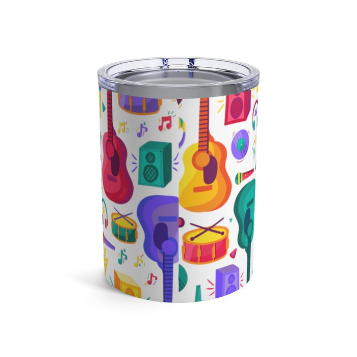 Brightly Colored Music Instruments Equipment Insulated Tumbler 10oz Unisex Gift Musician Shipping Included