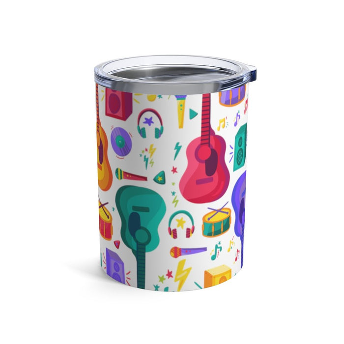 Brightly Colored Music Instruments Equipment Insulated Tumbler 10oz Unisex Gift Musician Shipping Included