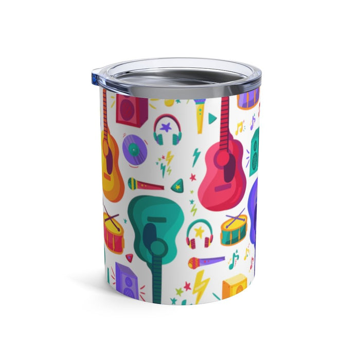 Brightly Colored Music Instruments Equipment Insulated Tumbler 10oz Unisex Gift Musician Shipping Included