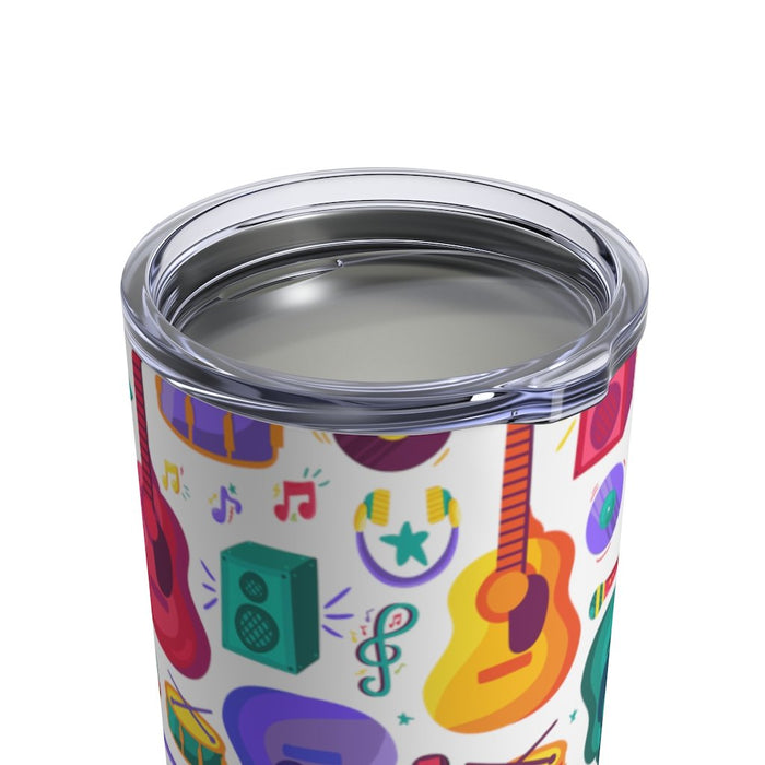 Brightly Colored Music Instruments Equipment Insulated Tumbler 10oz Unisex Gift Musician Shipping Included