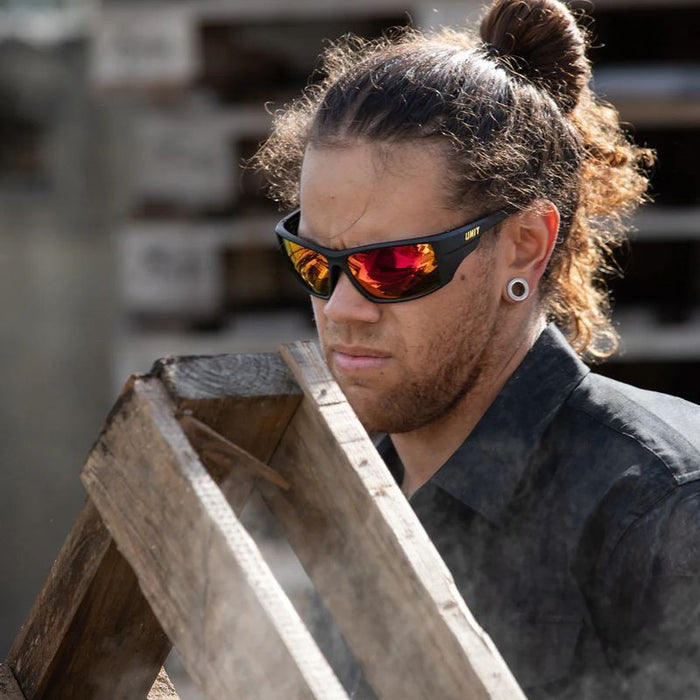 Bullet Safety, Black/Orange Mirror Lenses