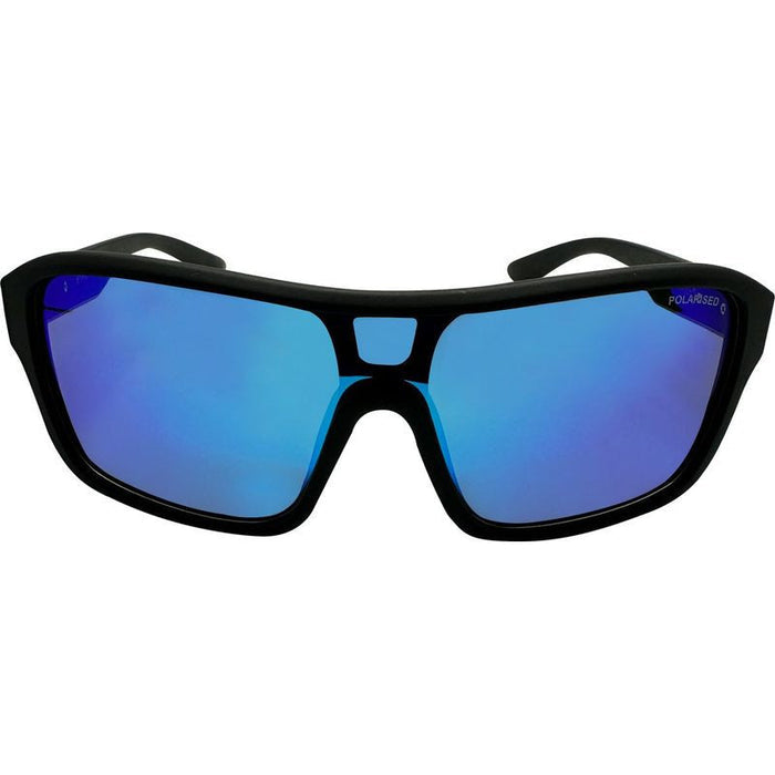 Byron, Matte Black/Ice Blue Mirror Polarised Lenses
