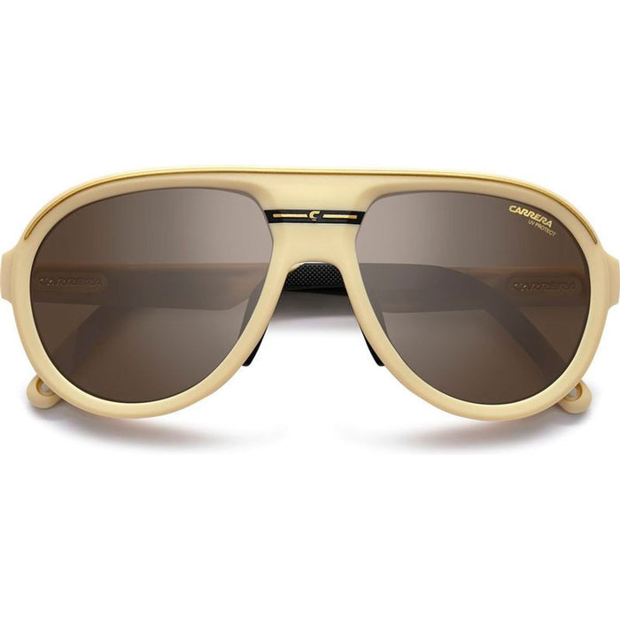 C Sport 09/S, Matte Beige and Gold/Silver Mirror Lenses