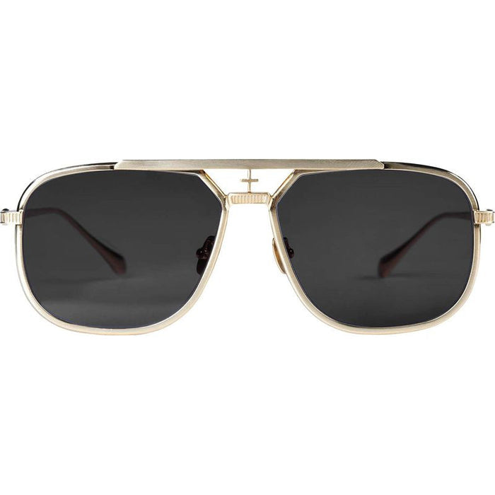 Capita, Brushed Gold Titanium/Black Lenses