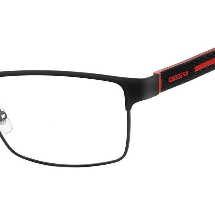 Carrera 8884, Matte Black Red/Clear Lenses