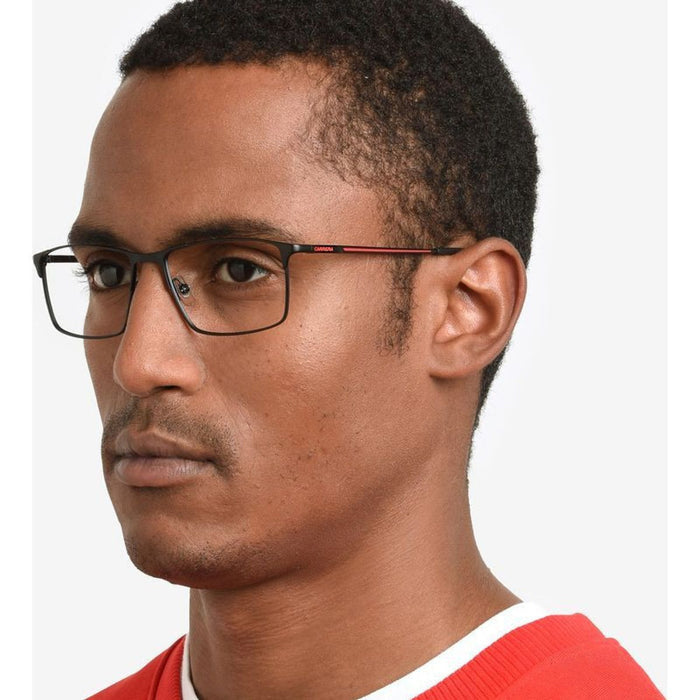 Carrera 8896, Matte Black Red/Clear Lenses