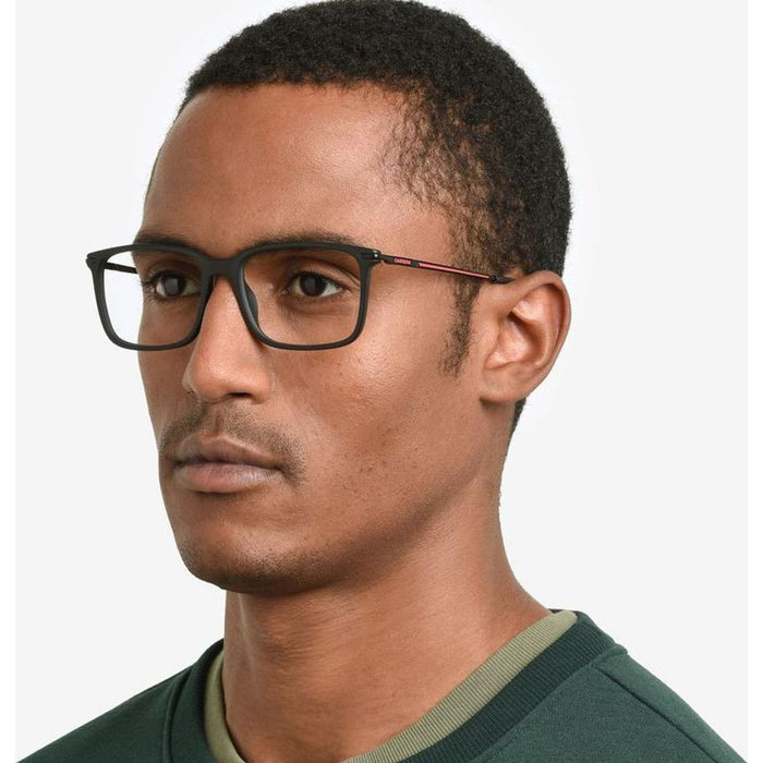 Carrera 8897, Matte Black Red/Clear Lenses