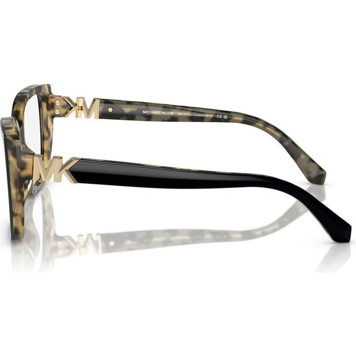 Castello MK4115U, Black and Amber Tortoise/Clear Lenses 54 Eye Size