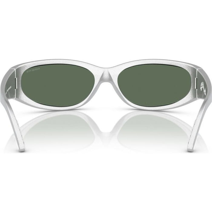 Catfish AN4302, Metallic Silver/Dark Green Petrol Mirror Lenses 62 Eye Size