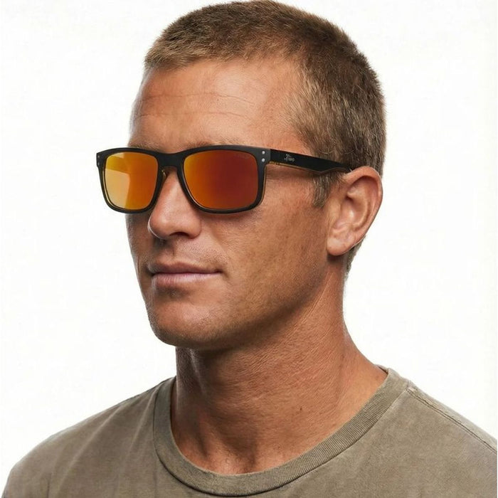 Cheap Thrill, Matte Black and Orange/Orange Mirror Lenses