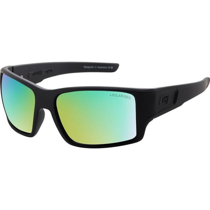Chill, Satin Black/Green Fusion Mirror Polarised Lenses