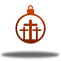 Christmas Faithful - 3 Crosses Ornament, Laser Cut Steel, 3.5" Across, Shipping Included