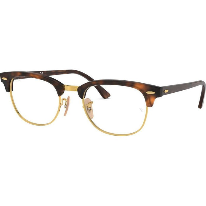 Clubmaster RX5154, Red Havana/Clear Lenses