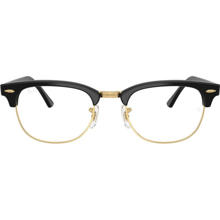 Clubmaster RX5154, Black and Gold/Clear Lenses