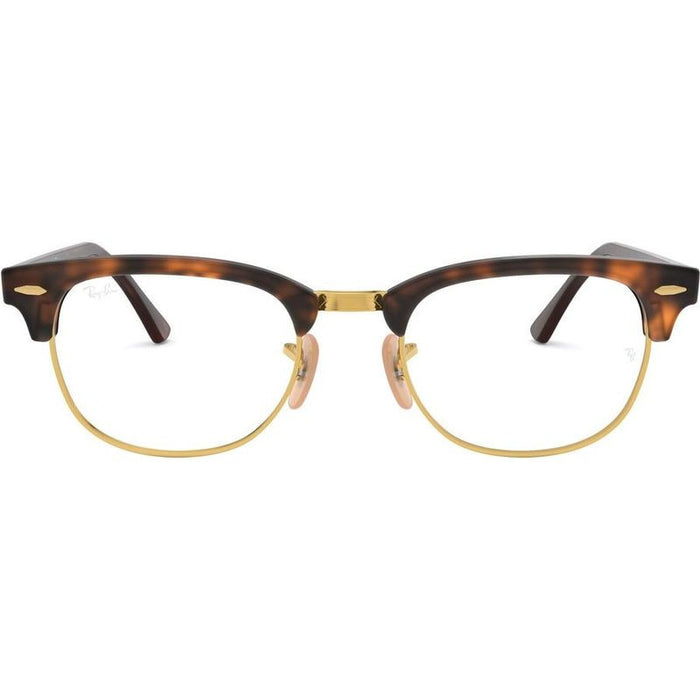 Clubmaster RX5154, Red Havana/Clear Lenses