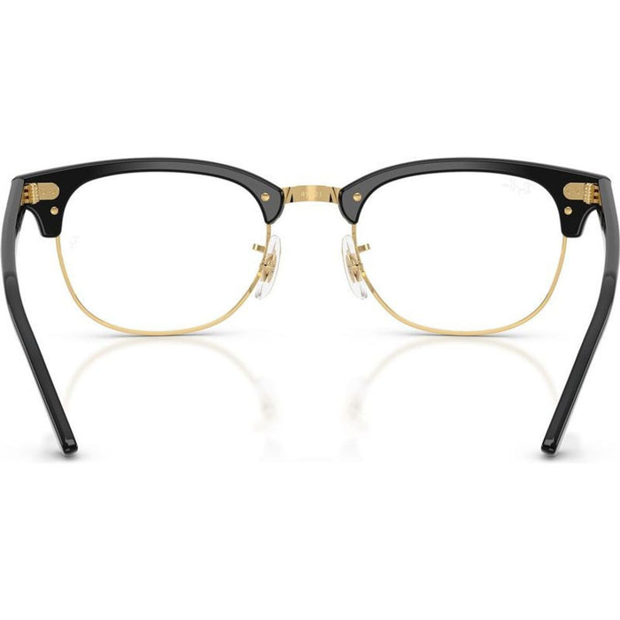 Clubmaster RX5154, Black and Gold/Clear Lenses