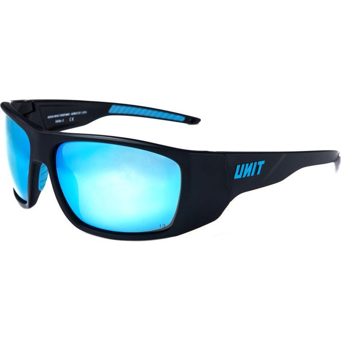 Combat Safety, Black/Blue Mirror Lenses