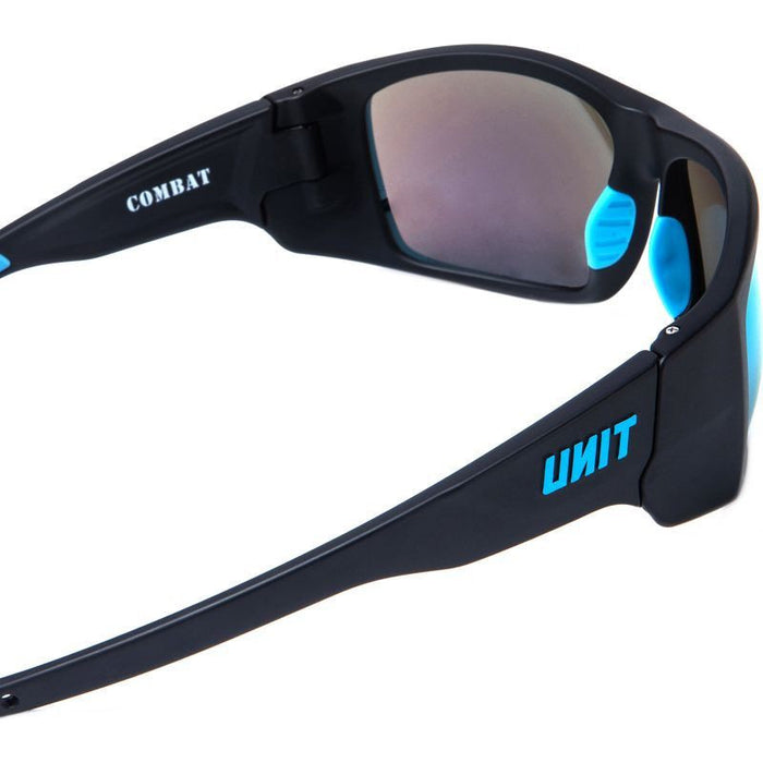 Combat Safety, Black/Blue Mirror Lenses