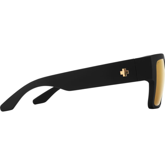 Cyrus, Soft Matte Black/HD+ Happy Bronze Gold Spectra Mirror Lenses