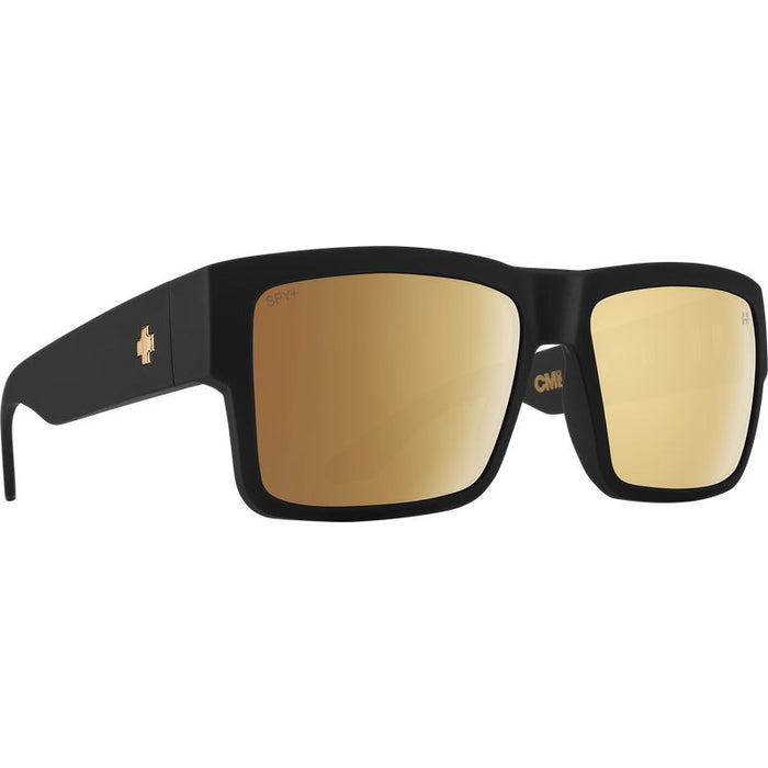 Cyrus, Soft Matte Black/HD+ Happy Bronze Gold Spectra Mirror Lenses